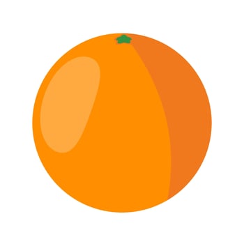Orange. Healthy food, diet, proper nutrition, carbohydrates, lifestyle, healthcare, fitness, weight loss or gain, vitamins, glucose, fructose, sugar, fruit. Illustration vector
