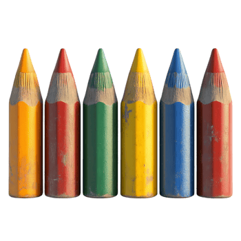 Colorful Wooden Pencils with a Transparent Background, A Vibrant Collection of Writing Tools for Artistic Expression png