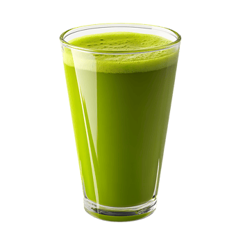 Refreshing Green Juice in Glass with Transparent Background png