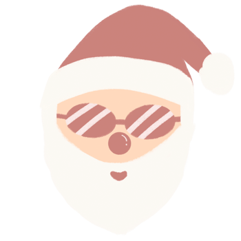 Heart shaped mouth Wool hat Shadow Glasses Santa Claus Illustration png