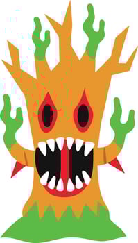 Monster tree clipart vector