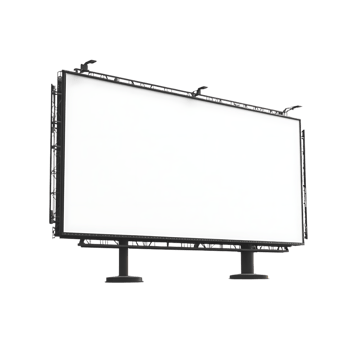Blank Billboard with a Transparent Background, Perfect for Advertising and Marketing png