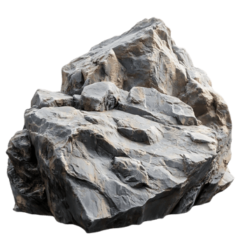 Large Grey Rock with a Transparent Background Isolated png