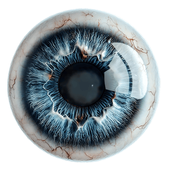 Close-Up Macro Photography of Human Eye with a Transparent Background png