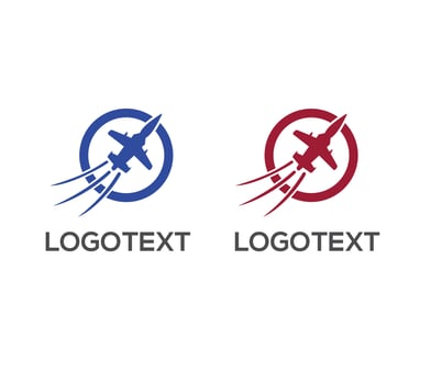 Aircraft fighter logo silhouette design vector