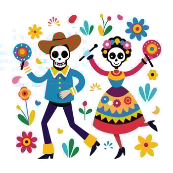 Day of the Dead themes vector