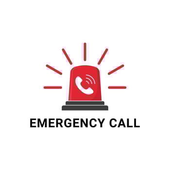emergency call logo design concept idea vector