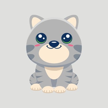 Cute cat animal cartoon illustration design vector