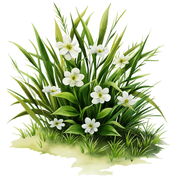 Flower grass spring in watercolor style isolated on transparent background. png