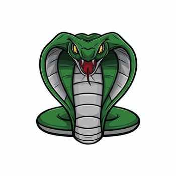 snake cobra design illustration on white background vector