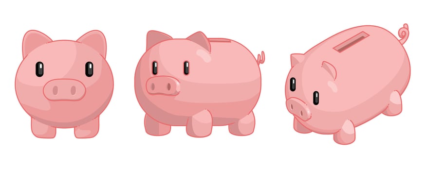 Piggy Bank Saving Penny Coin Investment vector