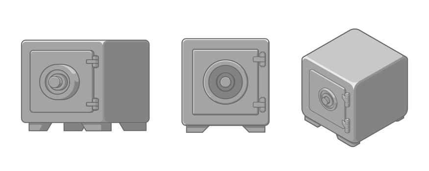Safe Deposit Box Bank money locker vector