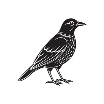 Black Bird decorative silhouette illustration. background, bird, animal, design, birds, flock, freedom, silhouette, wings Free vector