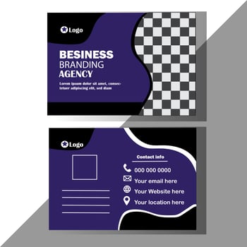 Modern Corporate Business Post Card Template Design vector