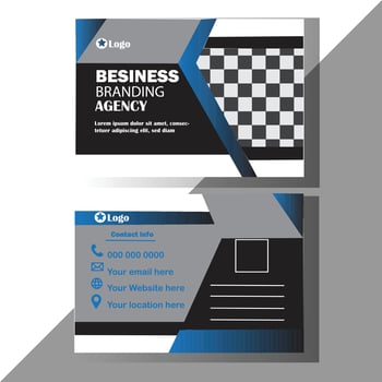 Special Business Postcard Design template. vector