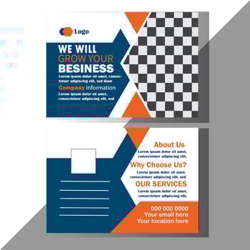 Creative Corporate Business Postcard Design Template. vector