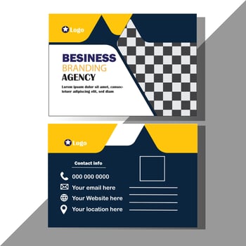 Creative Corporate Postcard Design Template. . vector