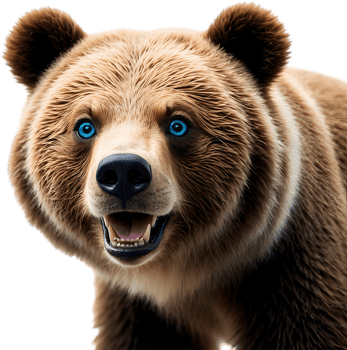 Bear Wildlife, Grizzly Clipart for Projects. . png