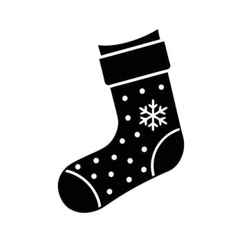 Christmas Stocking Illustration Cartoon, Clipart and Line Art Design vector