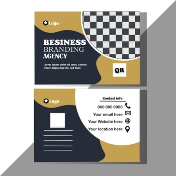 Corporate Postcard Design. vector