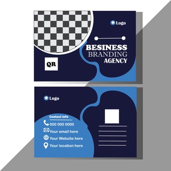 New Postcard Design Postcard Template. vector