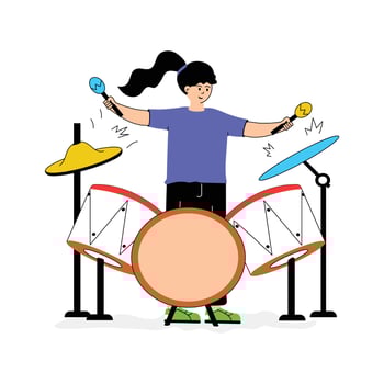 An amazing flat illustration of musician, modern design style vector