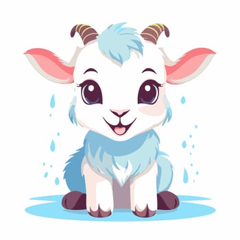 Goat Cute Small Cartoon vector