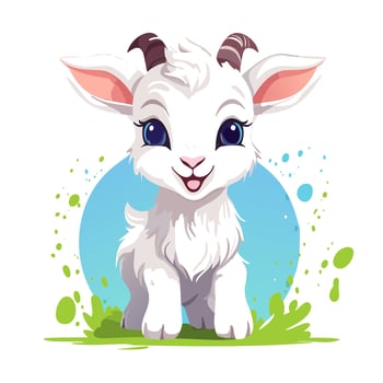Goat Cute Small Cartoon Baby vector