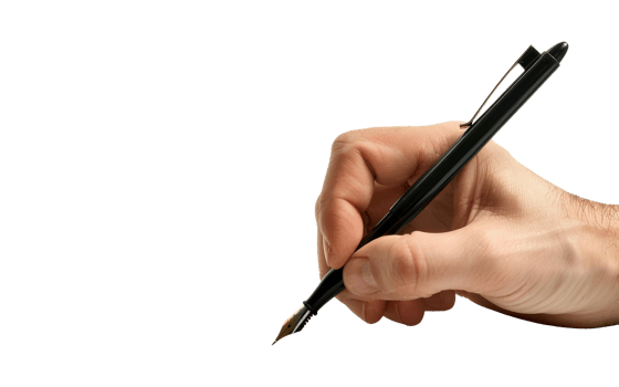 Hand Holding Pen png
