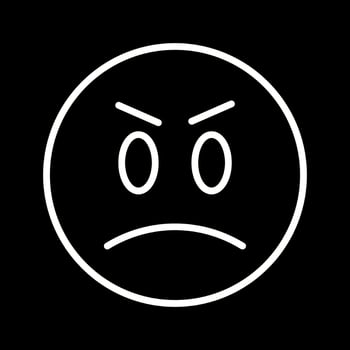 Angry Face Icon Design vector