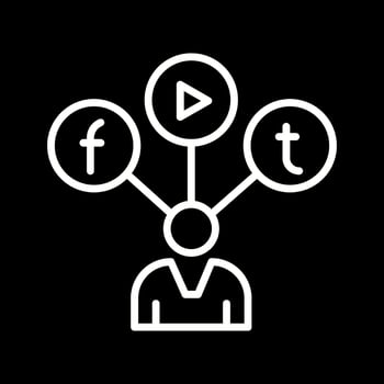 Social Media Influencer Icon Design vector