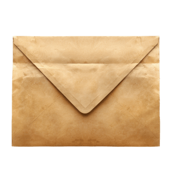 Vintage Brown Envelope Isolated png