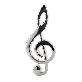 Silver Treble Clef png