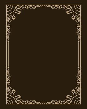 decorative corner frame square border frame border line greeting card invitation card product label vector