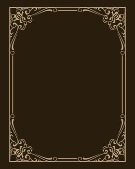 decorative corner frame square border frame border line greeting card invitation card product label vector