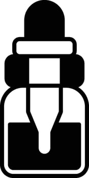 Black and white bottle with a top and stripe vector