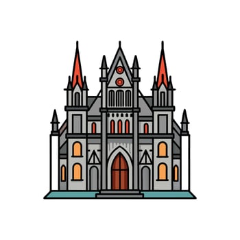 gothic architecture house vector