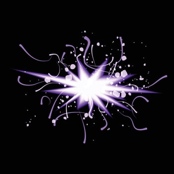 purple color star glowing light effects vector
