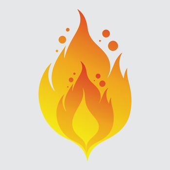 fire burning icon vector