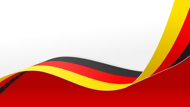 wavy germany flag background with copy space for text. germany national day vector