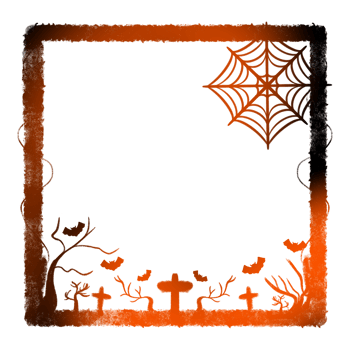 Light Frame Side Vine Center Tree cross Spider web Six Bats png
