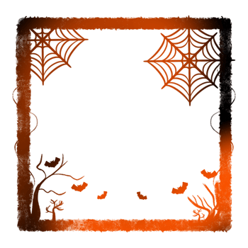Light Frame Side Vine Tree Two Spider web Six Bats png