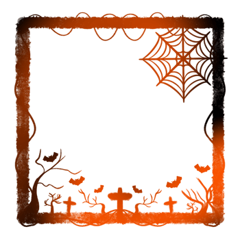 Light Frame Surrounded vine Center Tree cross Spider web Six Bats png