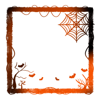 Light Frame Surrounded vine Tree Spider web Six Bats png