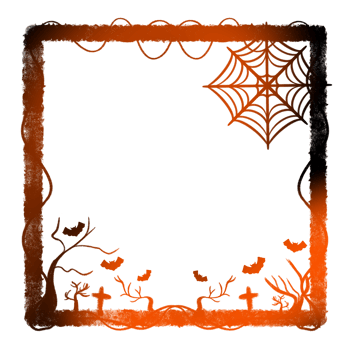Light Frame Surrounded vine Tree cross Spider web Six Bats png