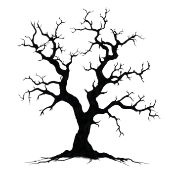 a spooky or Halloween tree, AI-Generateds png