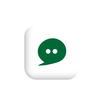 A green speech bubble icon png