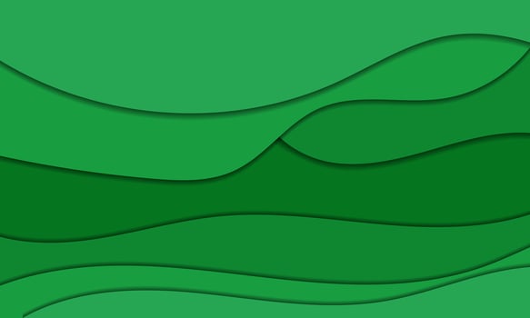 green abstract background with wavy lines vector