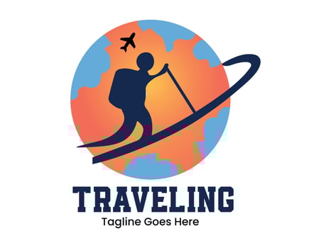 A Creative Traveling Logo Design. vector