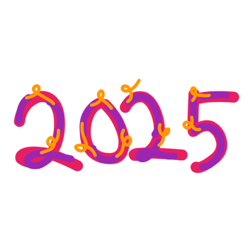 2025 new year with loose thread png
